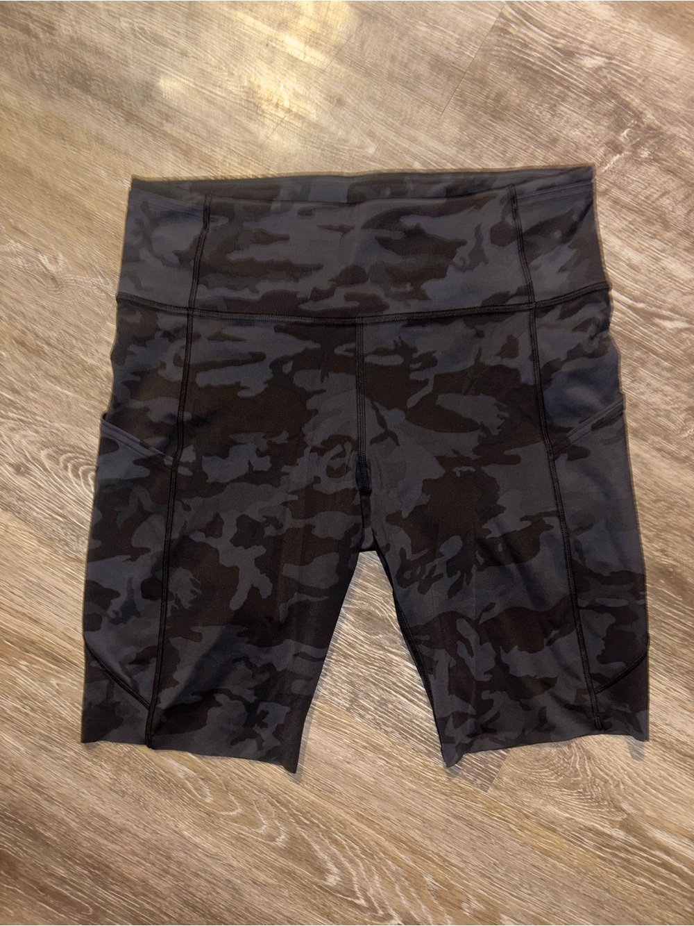 lululemon athletica Black Charcoal Camo High-Rise Bike Shorts